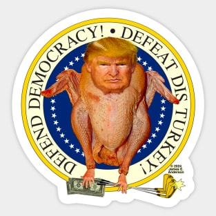 Defeat Dis Turkey Trump Sticker